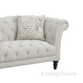 Canapé ensembles 2 places Classique Tinfted Chesterfield Canapé Canapé Tuisted Retour pour salon